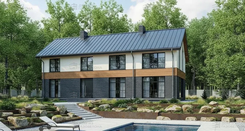 Проект Двухэтажный дом 16 на 10, 184 м2