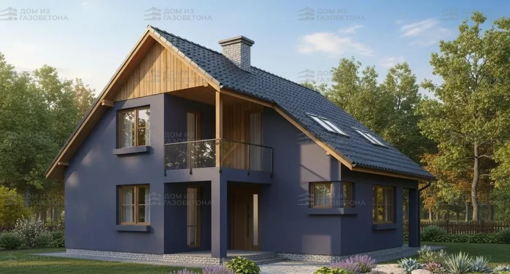 Проект Двухэтажный дом 14 на 10, 166 м2