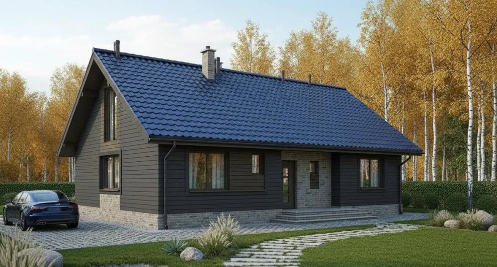 Проект Одноэтажный дом 13 на 11, 108 м2