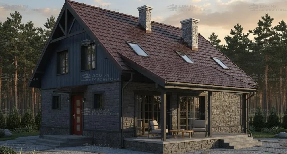 Проект Двухэтажный дом 16 на 10, 155 м2