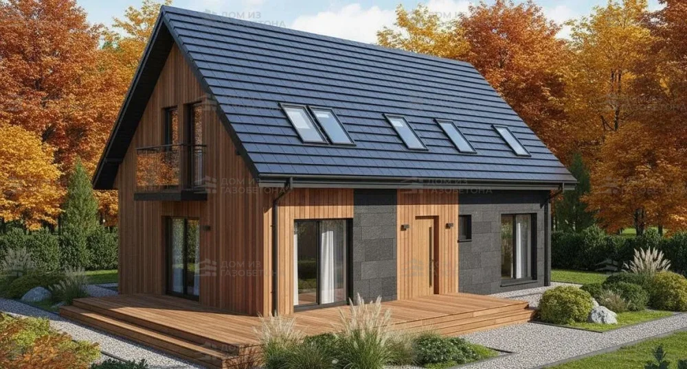 Проект Двухэтажный дом 12 на 8, 111 м2