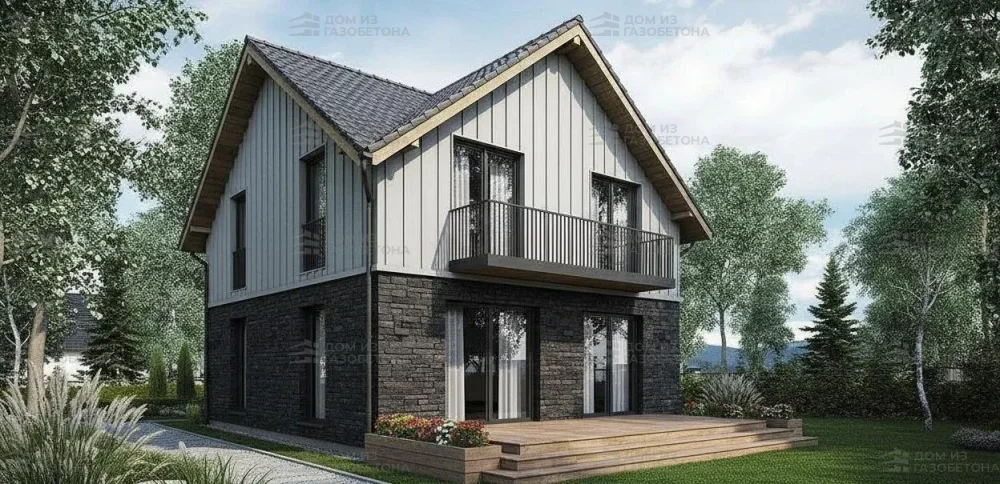 Проект Двухэтажный дом 8 на 10, 119 м2