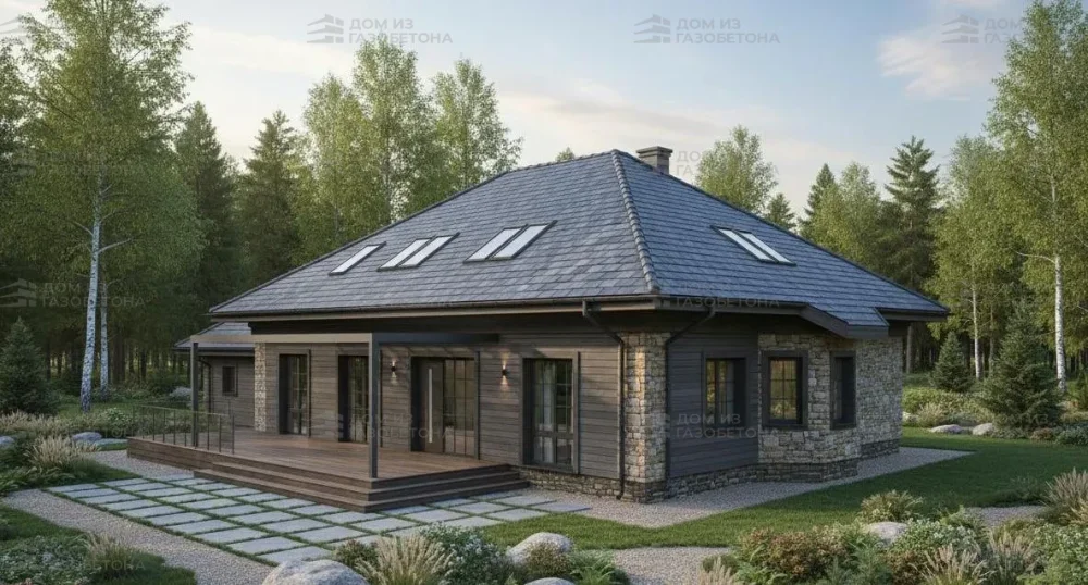 Проект Двухэтажный дом 17 на 15, 195 м2